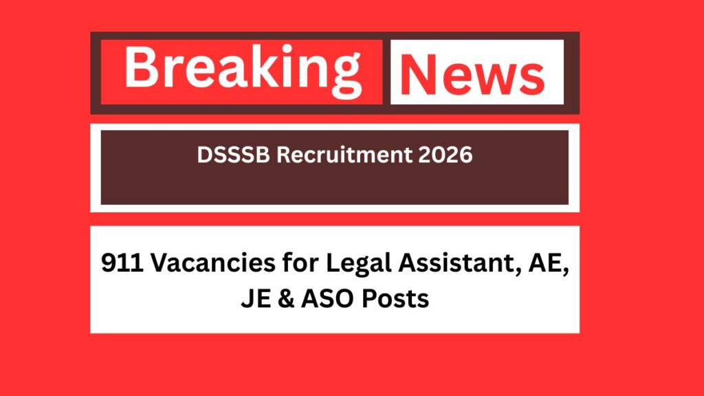 DSSSB Recruitment 2026