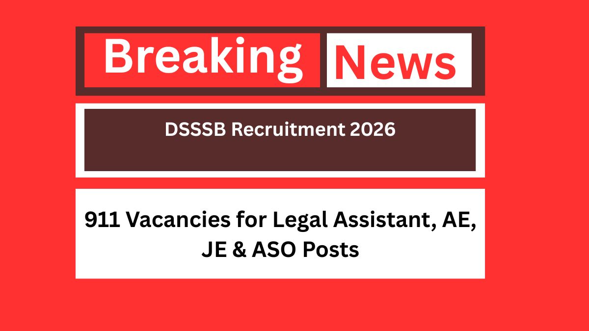 DSSSB Recruitment 2026
