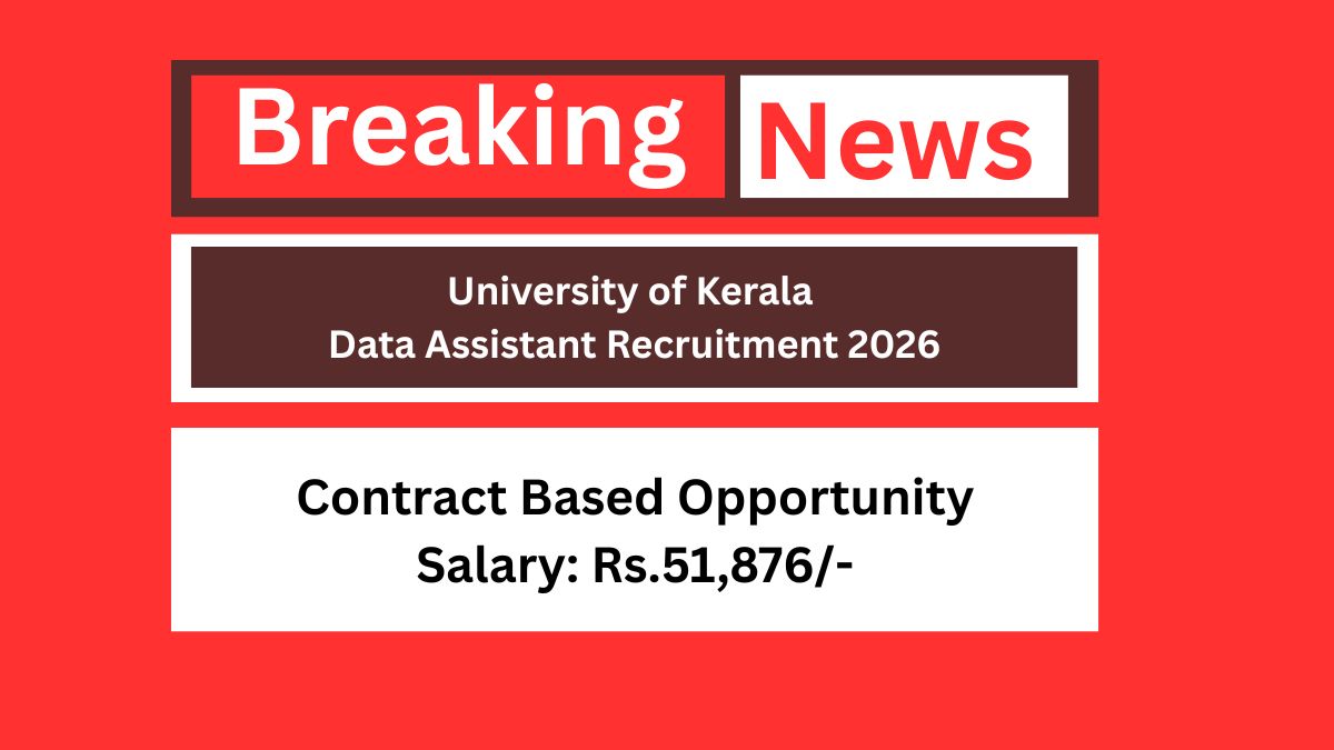 Data Assistant Recruitment 2026