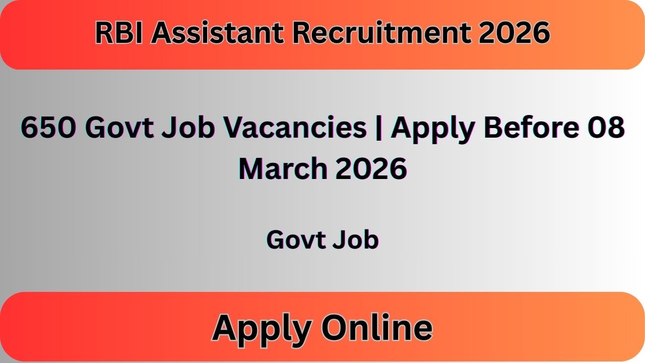 RBI Assistant Recruitment 2026