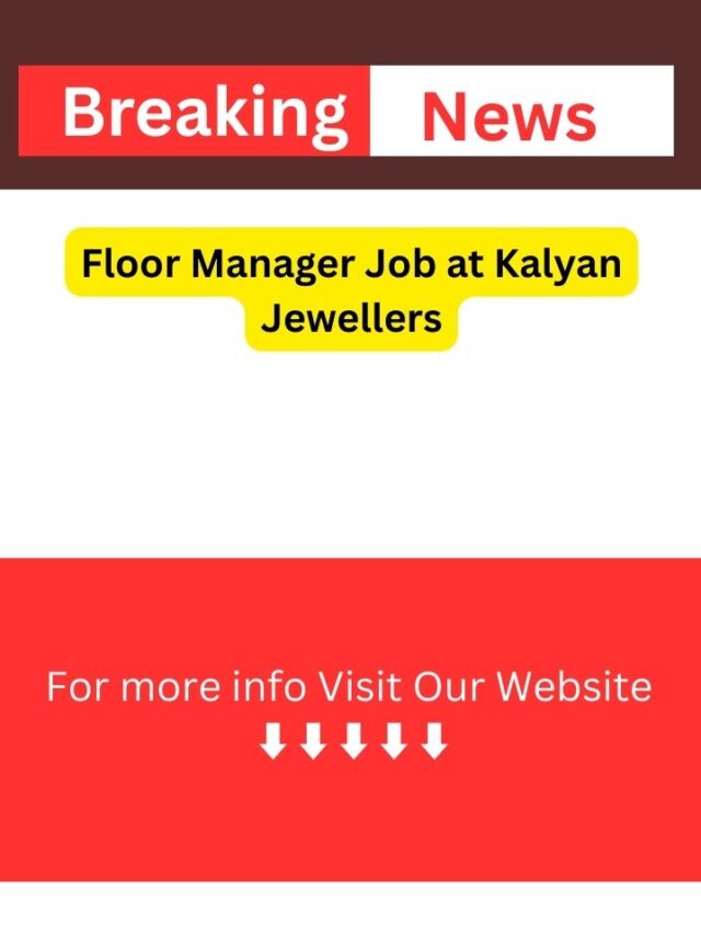 Floor Manager Job