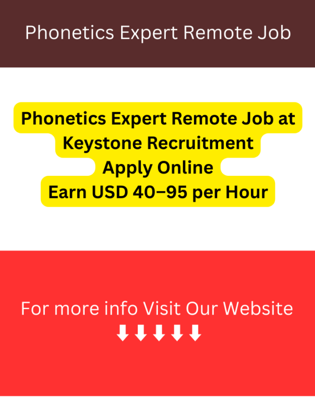 Phonetics Expert Remote Job