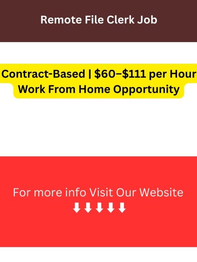 Remote File Clerk Job