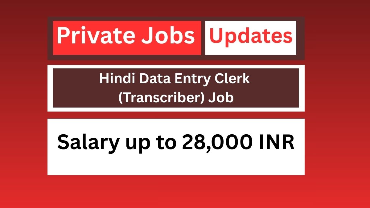 Hindi Data Entry Clerk