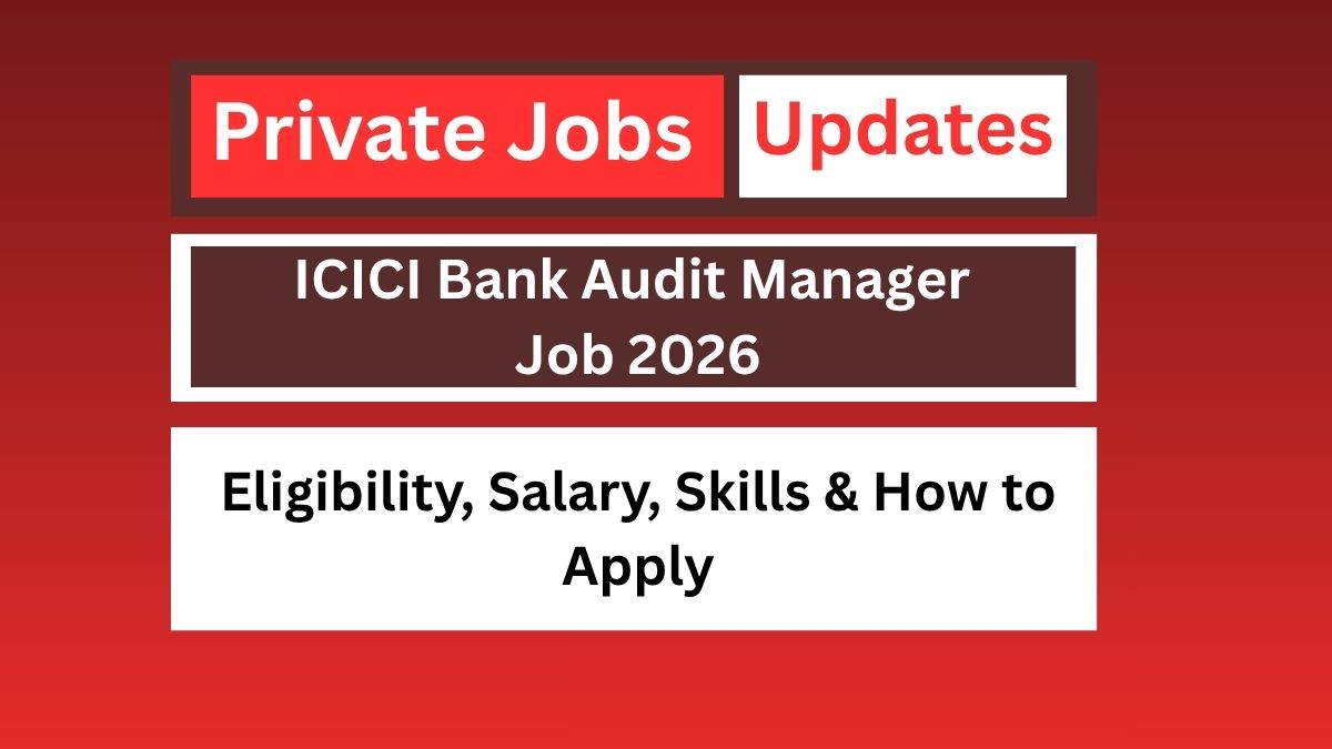 ICICI Bank Audit Manager Job 2026