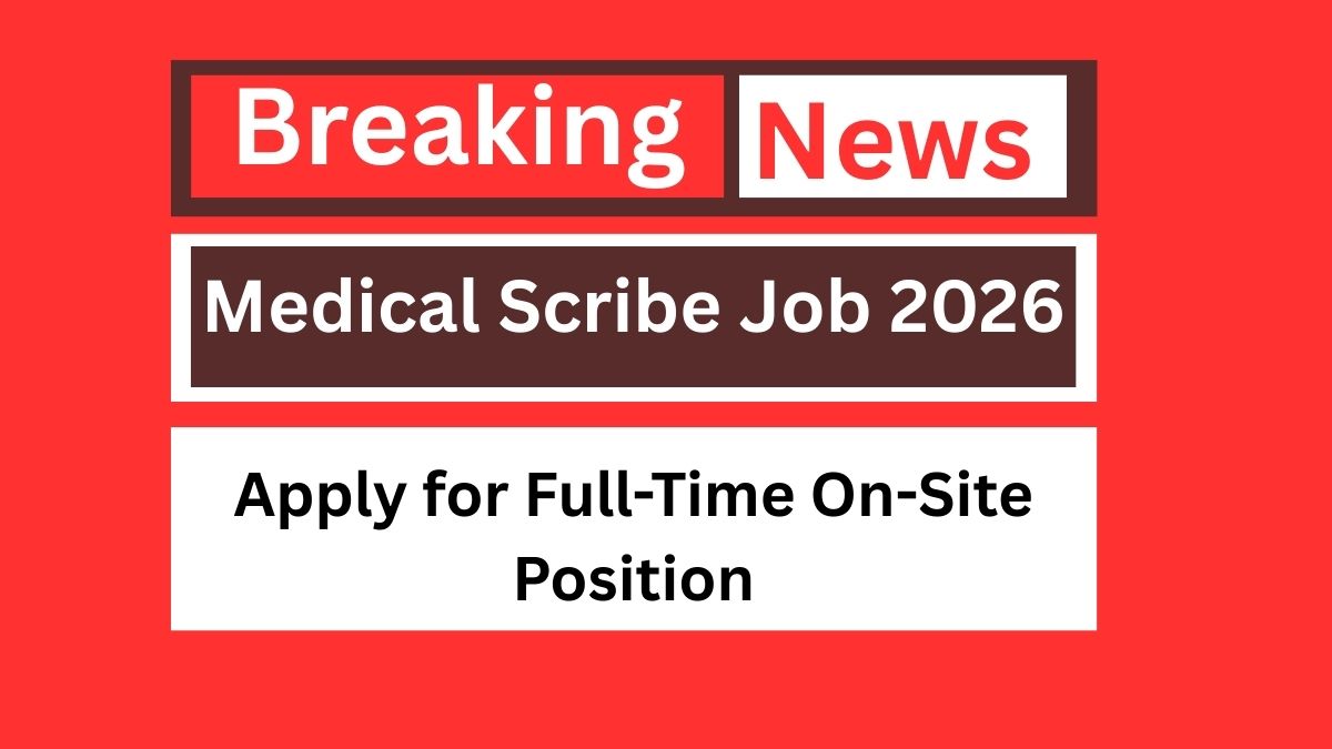 Medical Scribe Job 2026