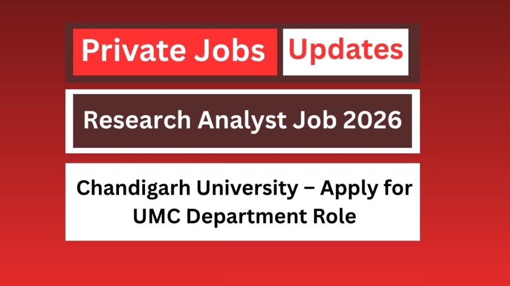 Research Analyst Job 2026