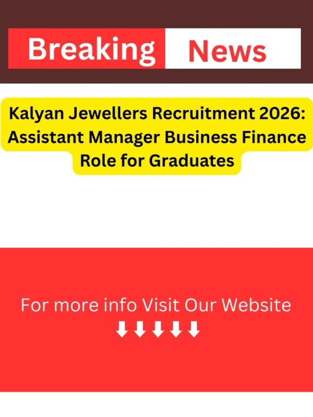 Kalyan Jewellers Recruitment 2026