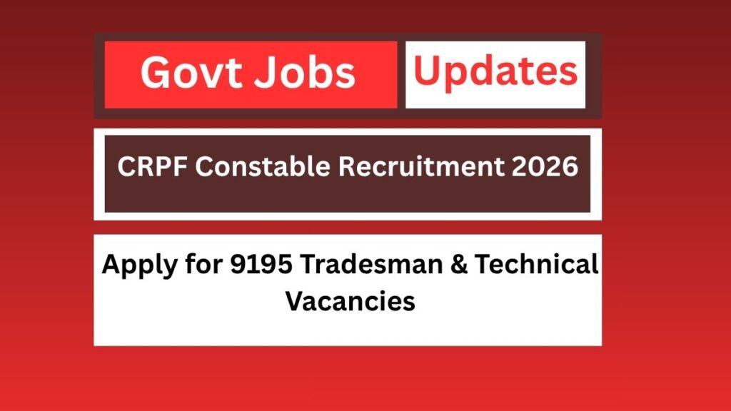 CRPF Constable Recruitment 2026