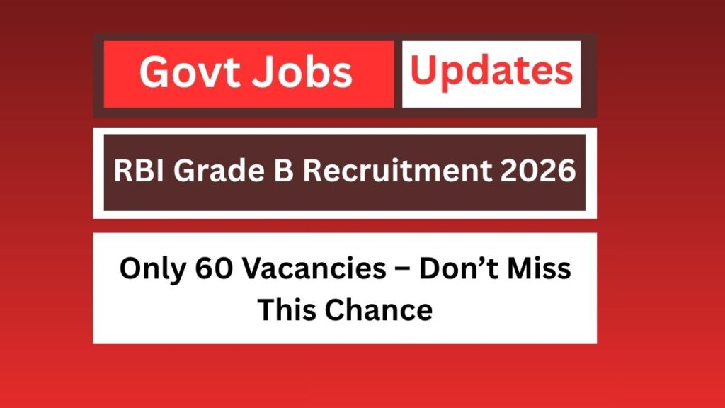 RBI Grade B Recruitment 2026
